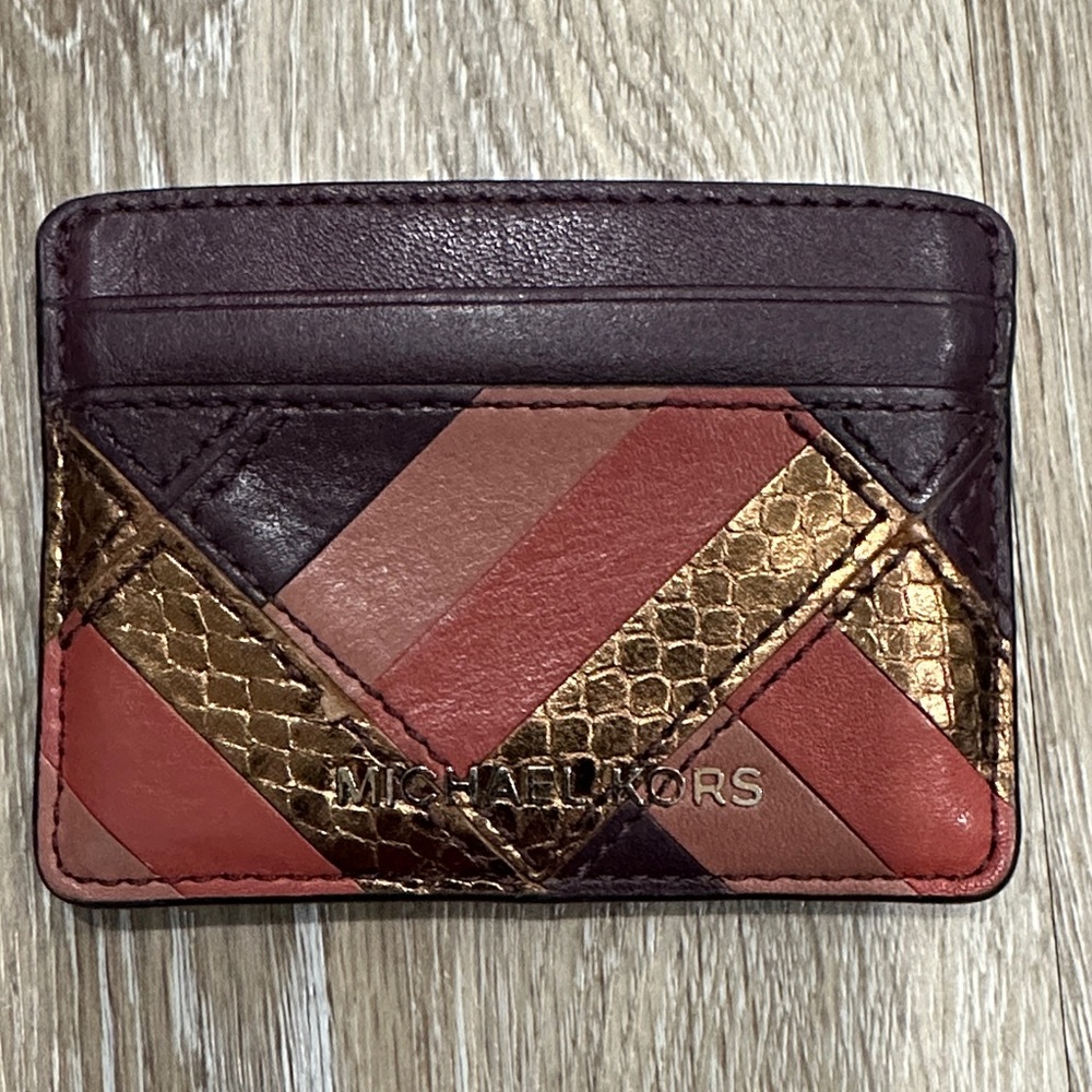 Michael Kors Multicolor Leather Card Holder